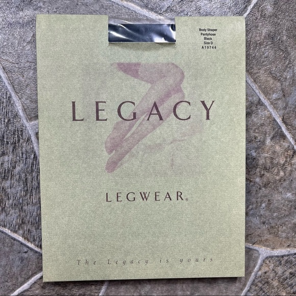 Legacy Leg Wear- Bundle of 4 Body Shaper Black Pantyhose - Picture 3 of 7